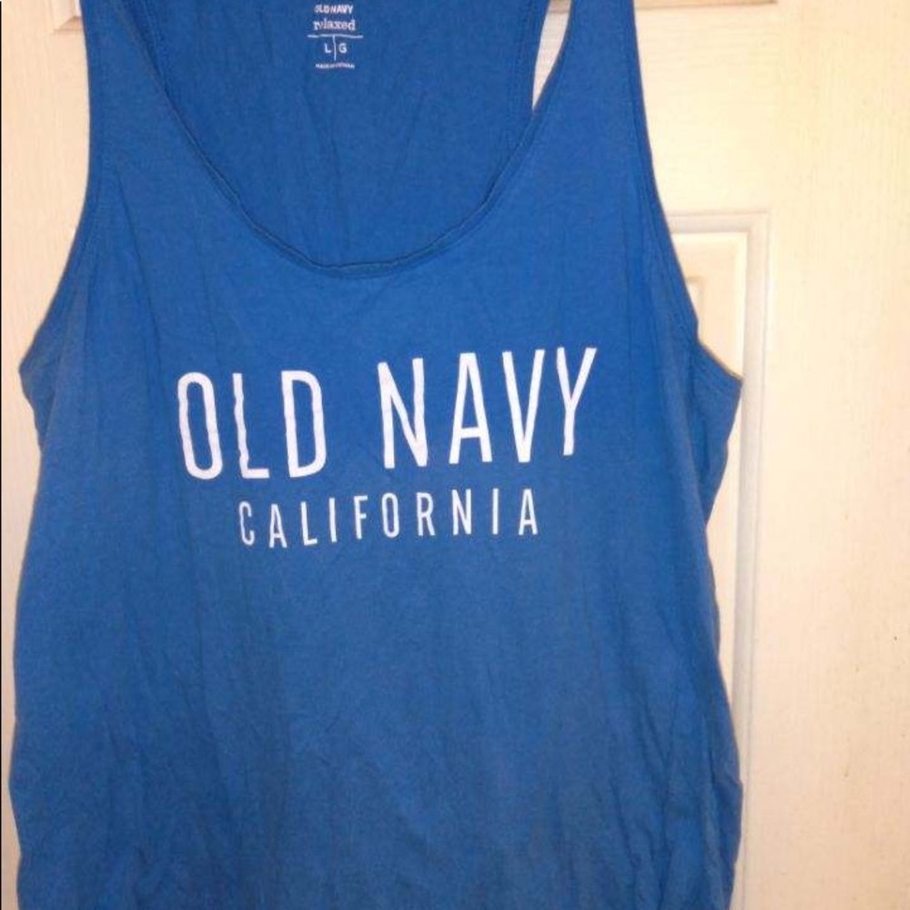 Blue Old Navy graphic tank